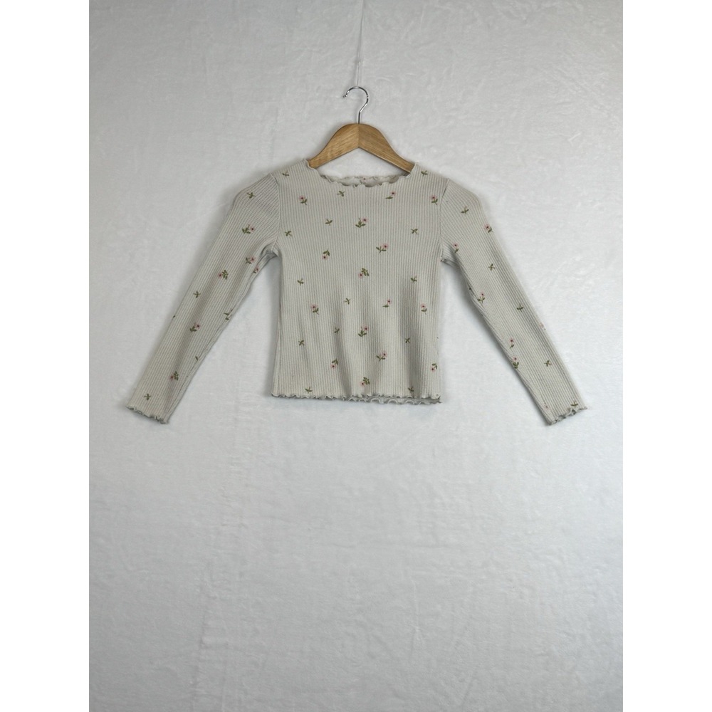 Women's Old Navy Cherry White Long Sleeve Shirt Size M